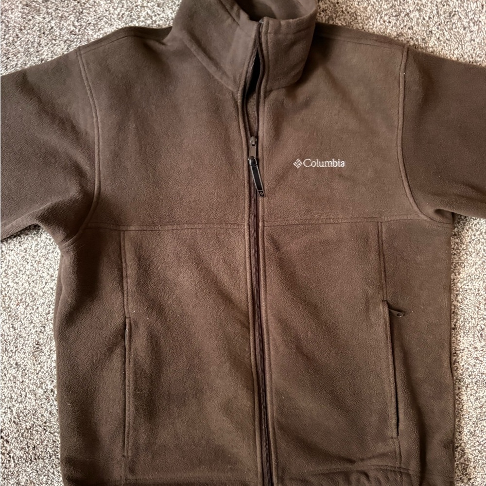 Columbia men Brown Fleece Jacket